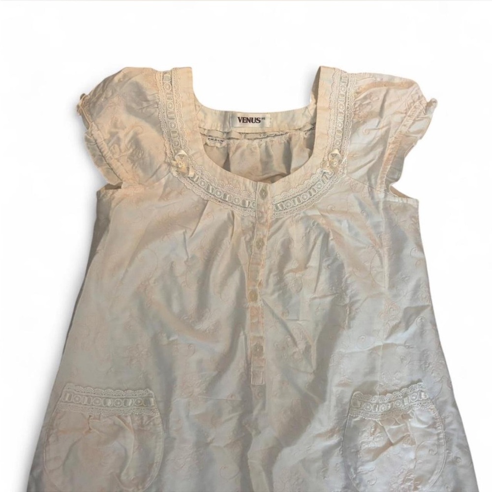 Vintage 70s coquette cottagecore midi nightgown